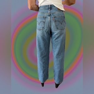 Levi’s premium ribcage straight wide leg jeans